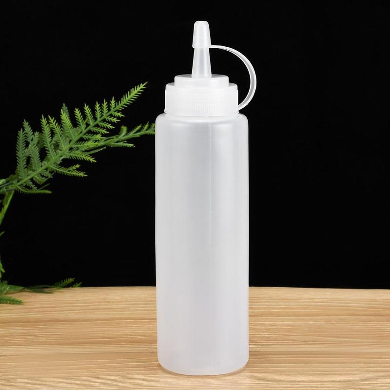 Squeeze Condiment Bottles With Cap  8 Oz Plastic Squeeze Bottles Perfect For Ketchup Mustard Dressings Olive Oil BBQ Sauce 5
