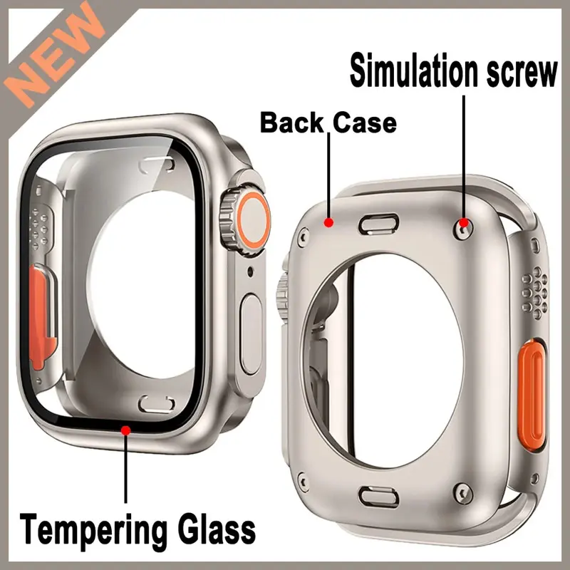 Vỏ Bảo Vệ Màn Hình, Dành Cho Apple Watch 44Mm, 45Mm, 40Mm, 41Mm, Ốp Ốp Lưng Sốc Mặt Trước Và Mặt Sau PC Cứng, Tương Thích Với iwatch 9, 8, 7, 6, 5, 4, Thay Đổi Sang Ultra 1