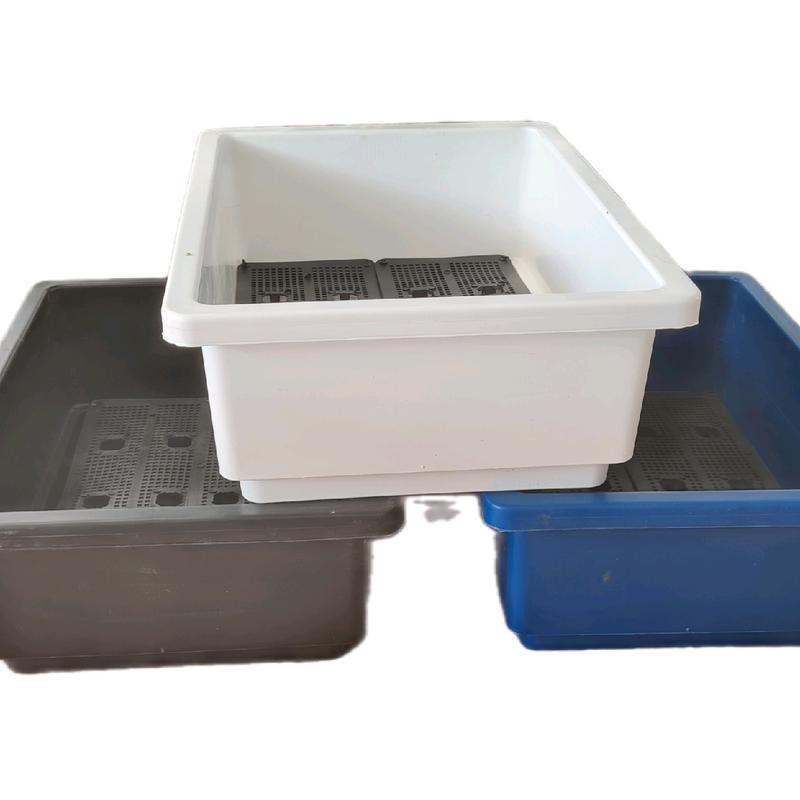 combo 2 Chậu chữ nhật_ Khay trồng rau bé kích thước 48x34x16cm