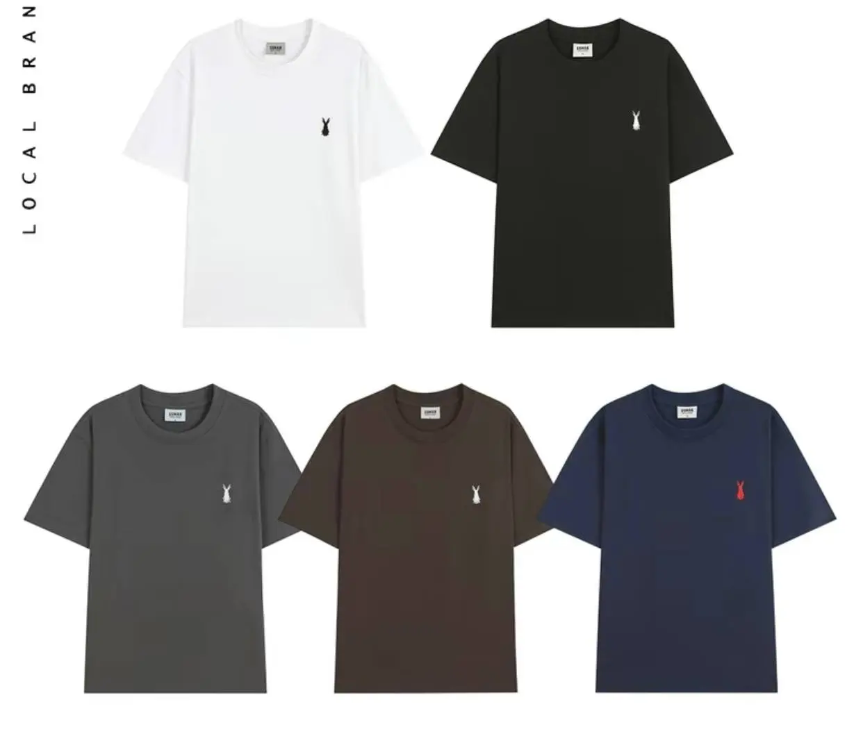 Áo Thun Cotton  Nam Nữ Thêu Thỏ Premium - Form Oversize-250gam