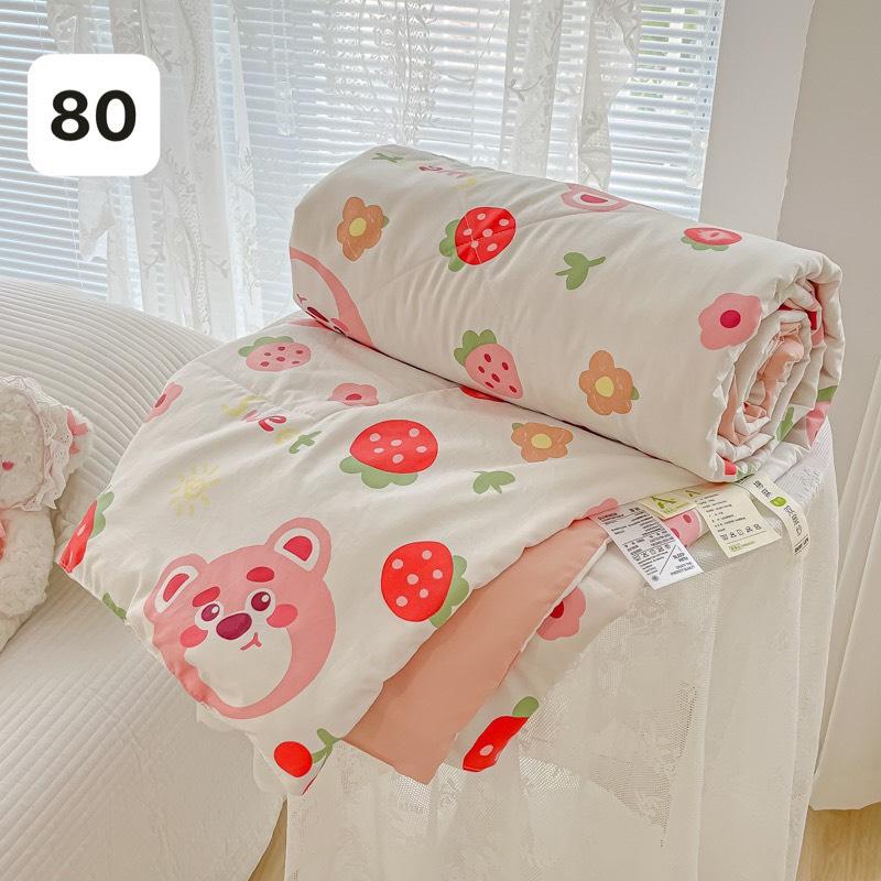 Chăn cotton đũi hàn quốc kích thước 2mx2m3nhập khẩu , Mền hè đũi cotton chất liệu mềm mại thoáng mát mẫu mới 2023 5