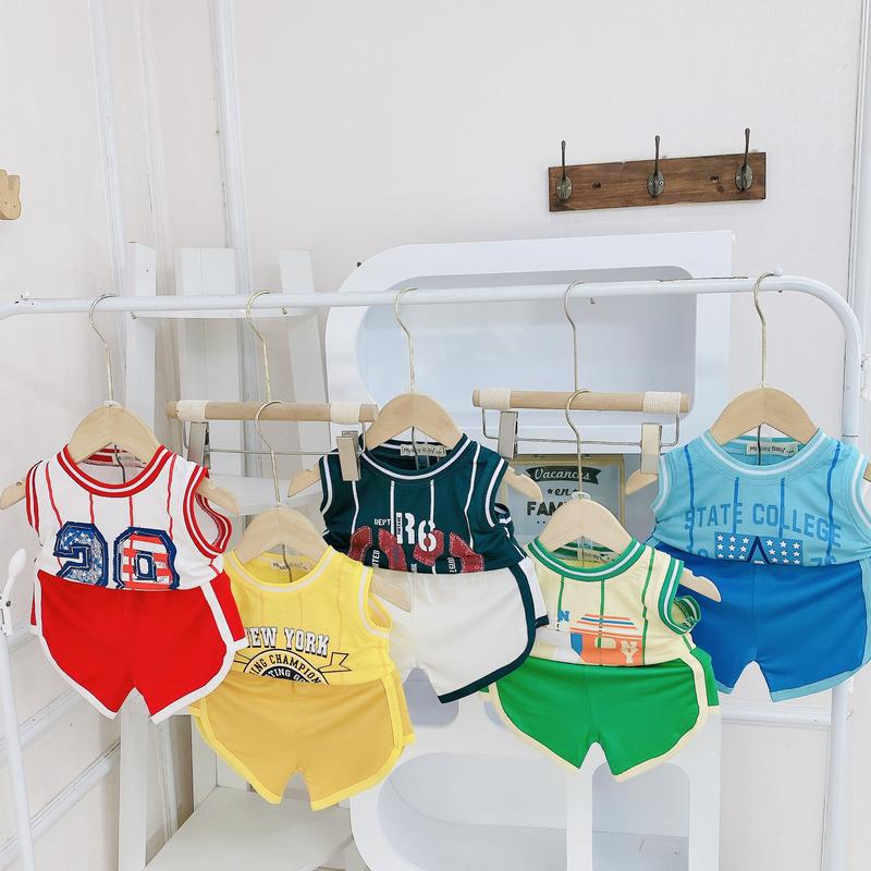 [Shin Kids] (8-26kg) Bộ Áo Ba Lỗ Quần Vạc Bầu Thun Lạnh Phối Viền In Hình Kiểu Thể Thao Dành Cho Bé.Đồ Bộ Bé Trai,Đồ Bộ Cho Bé,Đồ hè cho bé.Đồ ngủ cho bé, đồ mặc nhà cho bé. 1