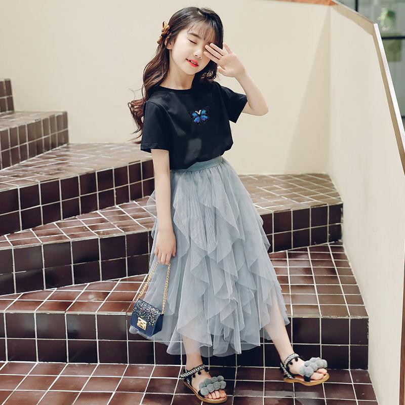 Váy Mùa Hè, Bộ Đồ Hai Mảnh Cho Bé Gái, Phong Cách Phương Tây, Váy Trẻ Em, Váy Công Chúa, Siêu Thanh Lịch, Sợi Lông Mịn, Hàng Mới Về Năm 2021 2