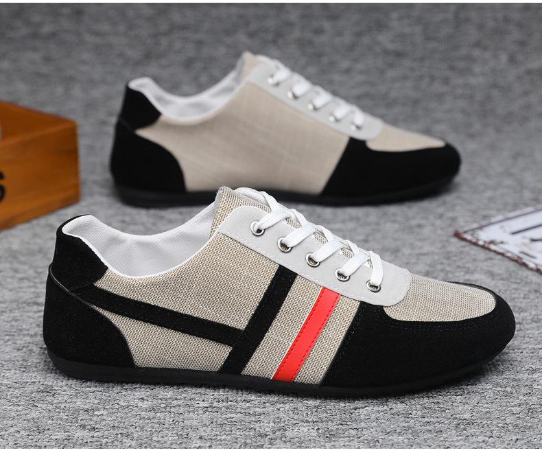 Product Introduction of Men's Casual Shoes Korean Fashion All-Matching Gommino Breathable Work Shoes 17
