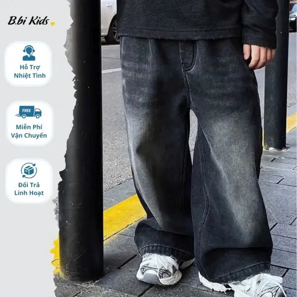 Quần Jean Trơn Dáng Suông Cá Tính Bé Trai Size Từ 15-32Kg QJD23_9