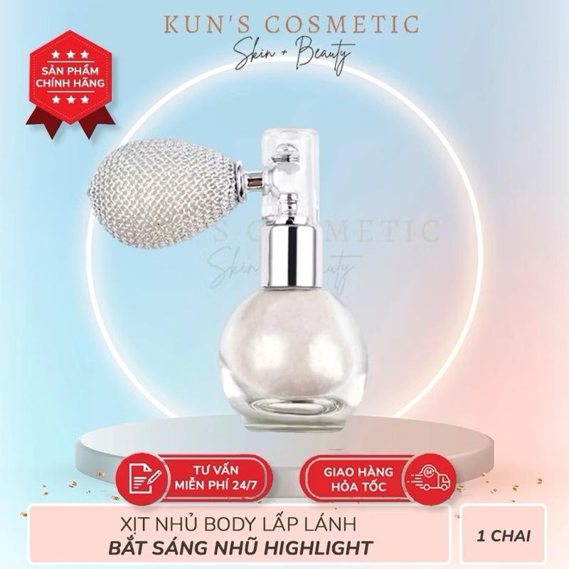  Xịt Nhủ BODY Lấp Lánh Bắt Sáng Nhũ Highlight cho Body Mặt 1 chai 