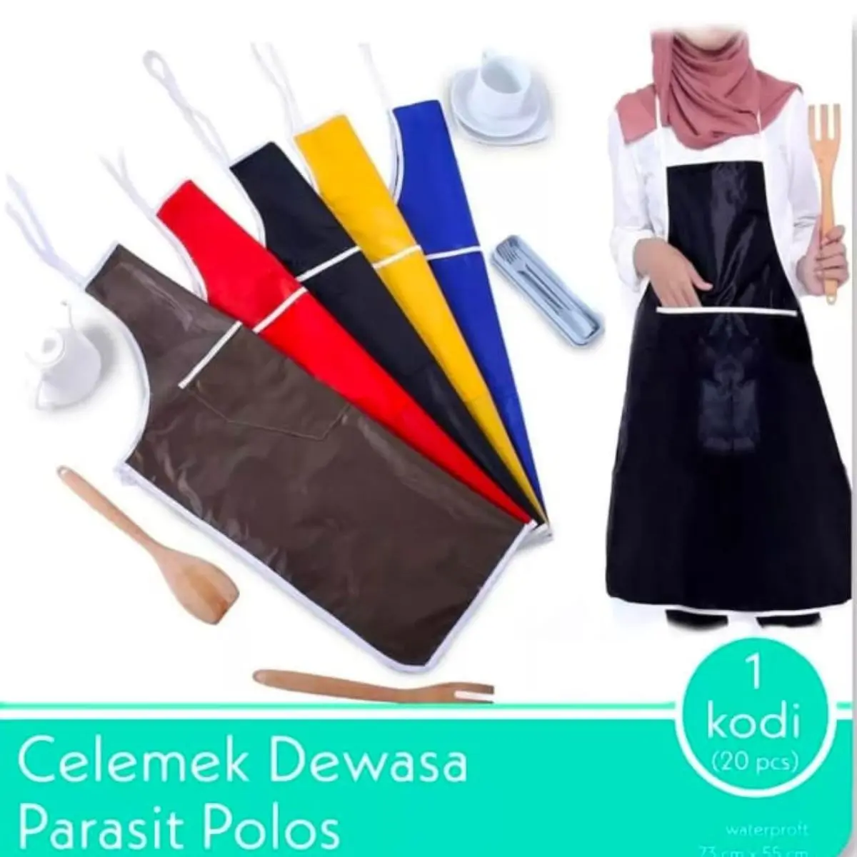 celemek masak / celemek waterproof dewasa apron anti air Meimey.shop