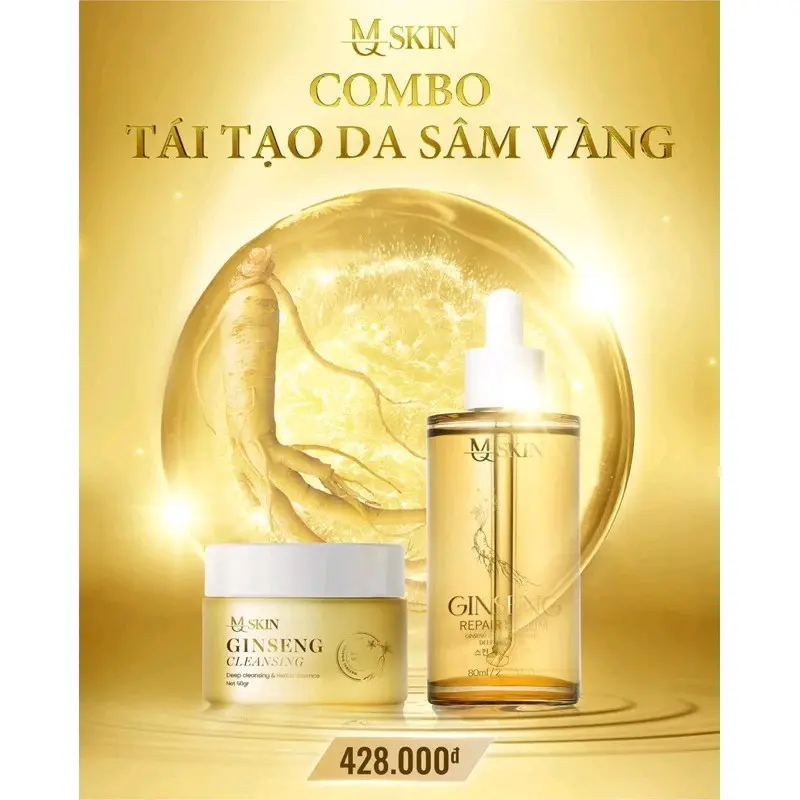 Serum Tái Tạo Da Sâm Vàng - Bột Rửa Mặt MQSKIN