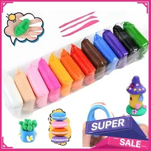 MCK - Lilin Clay Kemasan Zipper Klip Mainan Lilin Anak Isi 12 Pcs Free Pisau Melatih Sensorik Motorik Dan Imajinasi Anak Clay Polymer Mainan Clay Klip Anti Bocor Spongebob Squarepants Learning Toys