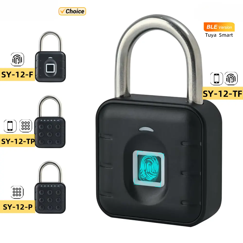Electronic Lock Tuya Bluetooth Fingerprint Padlock Digital Luggage Lock APP Temporary Password Remotely IP67 Decompression Toys