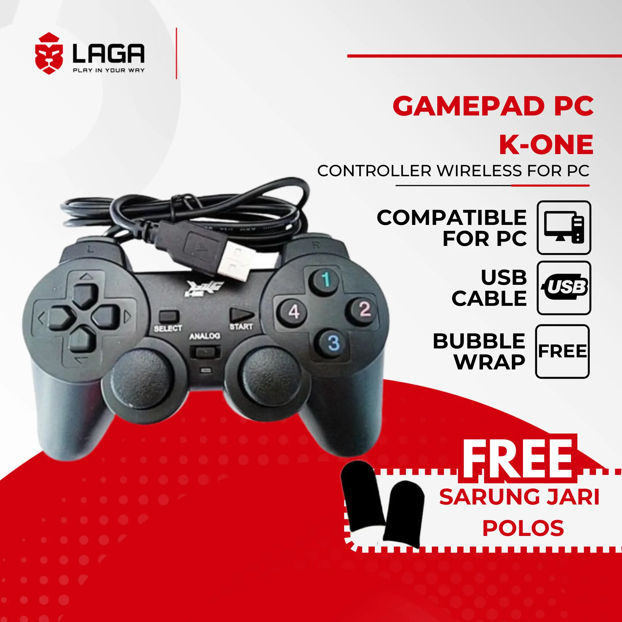 (COD) GAMEPAD PC STIK PC USB KONE MODEL PS2 Joystick Komputer