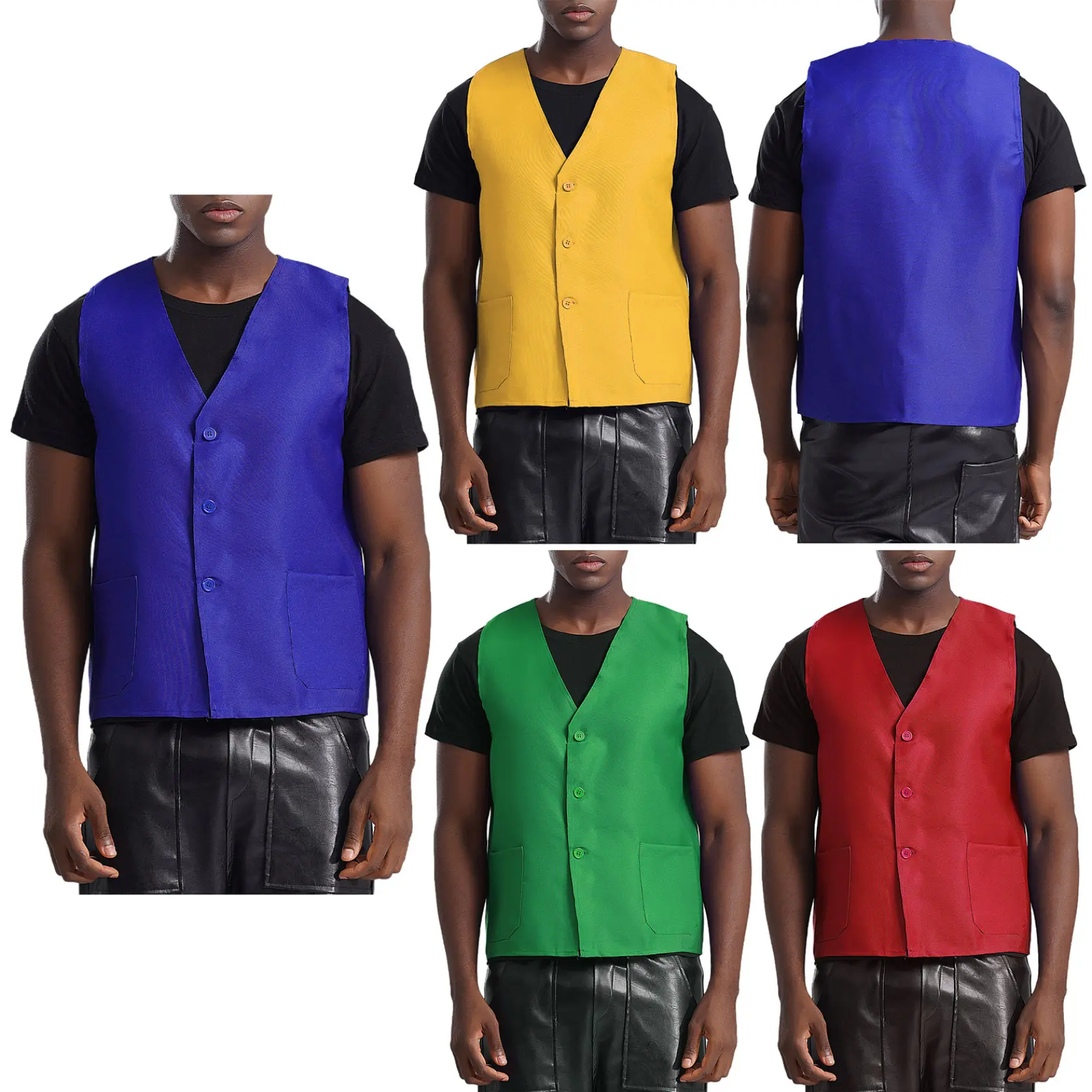 Áo Vest Hoạt Động Tình Nguyện Viên, Dành Cho Nam Và Nữ, Người Lớn, Đồng Phục Siêu Thị, Quần Áo Bảo Hộ Lao Động Thư Ký, Có 2 Túi, Sxiwei