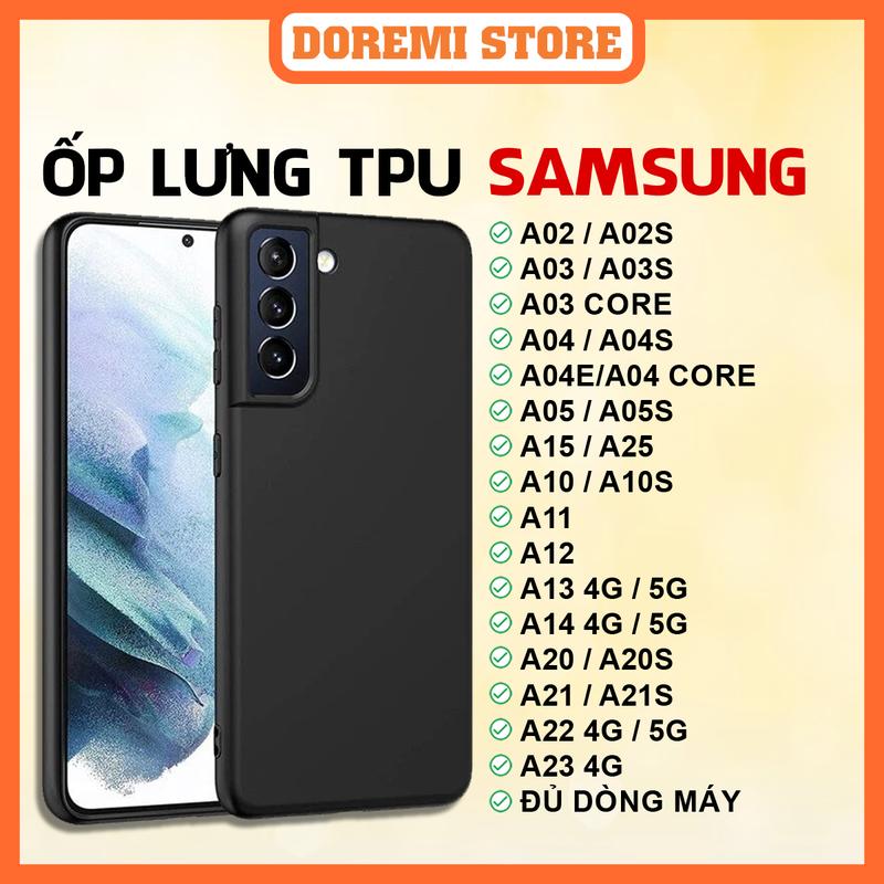 Ốp lưng silicon đen dành cho Samsung A01/01 CORE A02/02S 03/03S/03 ...
