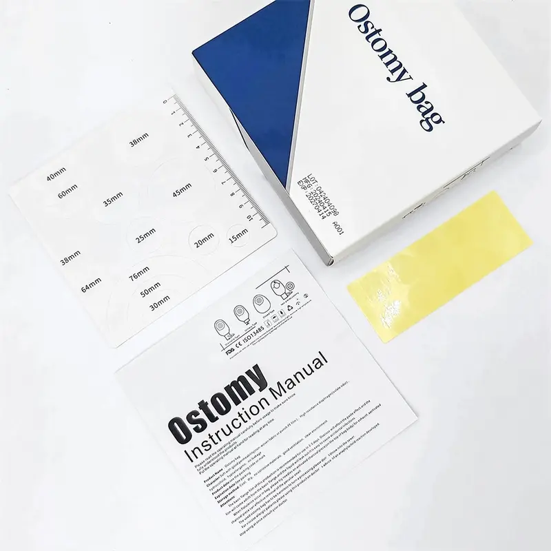 Colostomy Bag 10Pcs HDR Tas Ostomi Kolostomi Satu Potong Stoma Kantong Colostomy Ostomy Tas 6