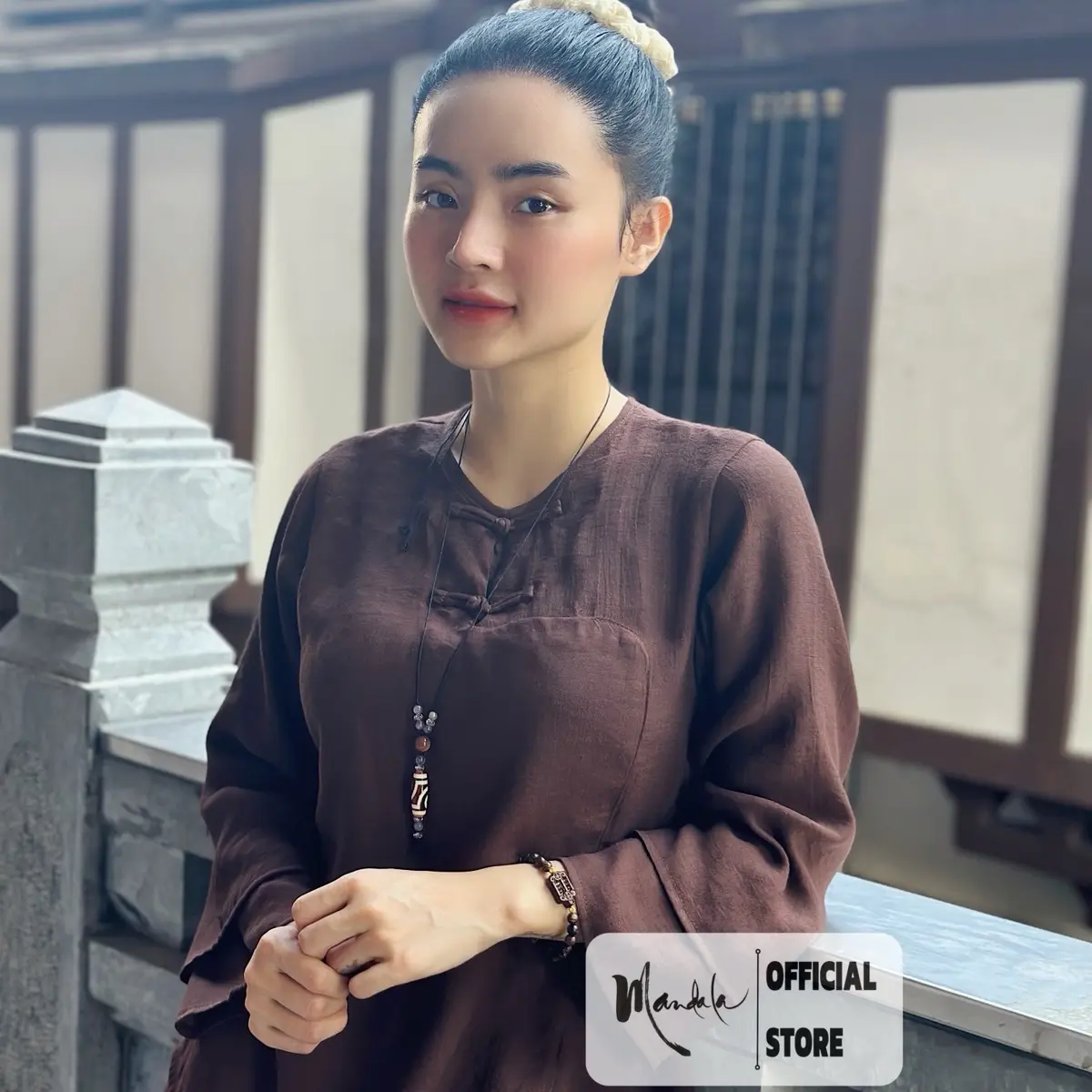Pháp Phục Bách Phúc Mandala Đũi 2 Lớp