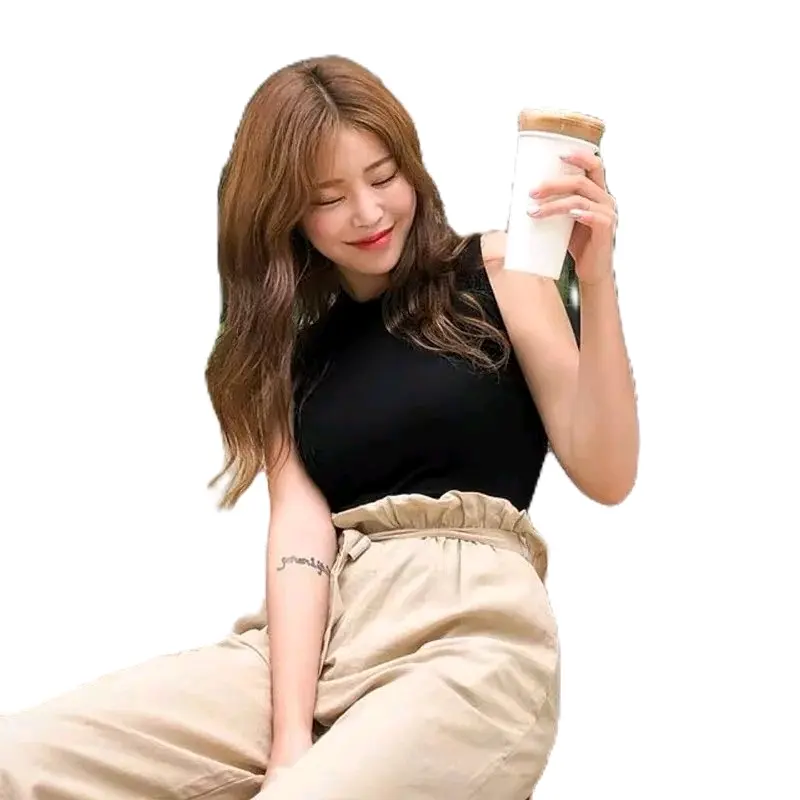 TURTLENECK fit Korean Style Atasan Wanita Tanktop tanpq lengan panjang