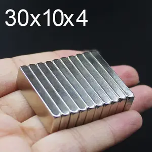 1Pcs Magnet Putih Neodymium Neodimium Kotak persegi Panjang 30x10x4 30x10x4mm Panjang 30mm 3cm tebal 4mm