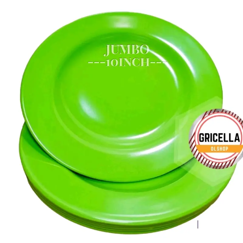 PAKET 6 PIRING MAKAN MELAMIN BULAT CEPER UKURAN JUMBO 26CM 3