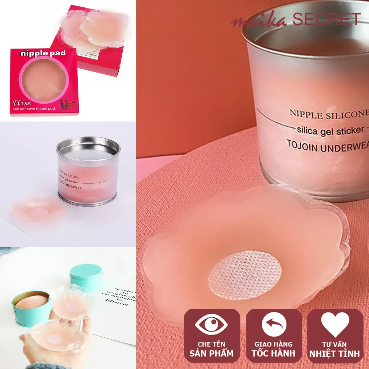 Áo dán ti silicon siêu dính - Bra dán ngực silicon sử dụng nhiều lần - Miếng dán ngực silicon