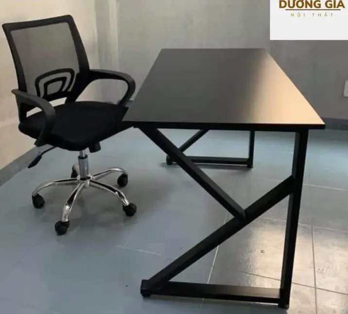Bàn làm việc chân sắt chữ K full đen, bàn máy tính U,K,Z, Bàn văn phòng 1,2m x 60 bàn máy tính yêu cầu lắp ráp bàn & bàn làm việc