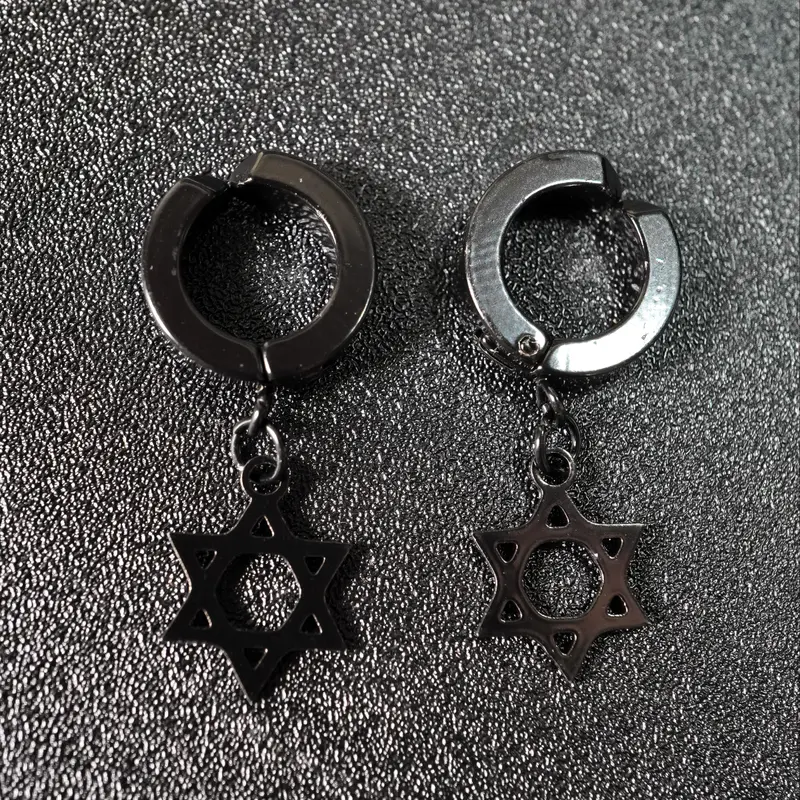 PROJECT NINETYSEVEN - CROSS Earrings - Anting Jepit Pria hitam putih (BELI 3 GRATIS 1) 8