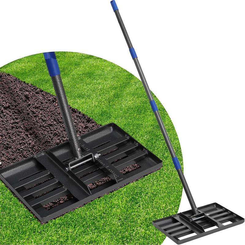Lawn Leveling Rake, 17x10 Lawn Leveler Garden Tool, Heavy Duty Lawn ...