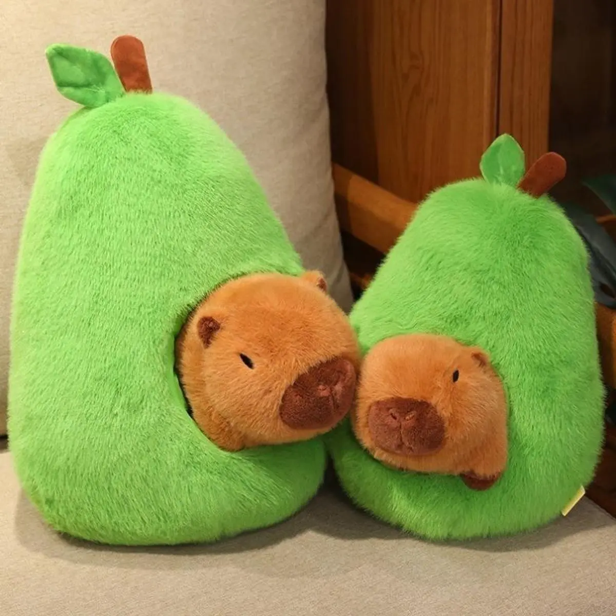 Gấu Bông Capybara Trong Quả Bơ Dễ Thương Mềm Mại Giá Rẻ Búp Bê Nhồi Bông Capybara