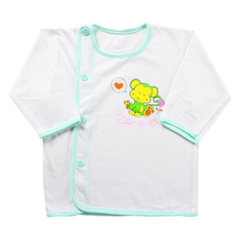 Combo 5 Áo sơ sinh dài tay, màu trắng, khuy cài sườn họa tiết dễ thương cho bé sơ sinh đến 7kg Cotton Thun Vải Cotton Hoodie ( Có Lẻ Combo 3 Áo )