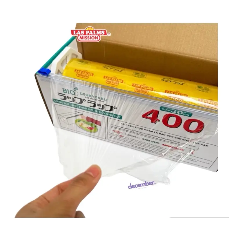 Màng Bọc Thực Phẩm Tự Hủy Sinh Học Las Palms PVC 30cmx400 (300m) - December House 7