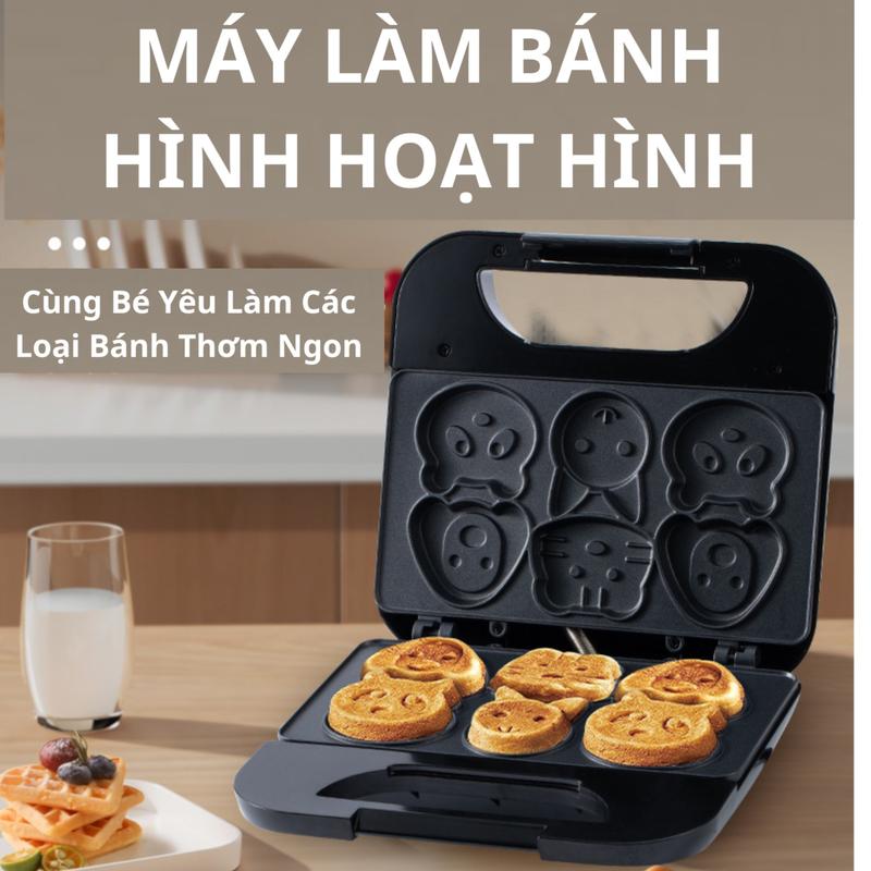 Máy làm bánh 6 khuôn hình động vật Máy làm bữa sáng cho bé sokany 08005 Máy Làm Sữa Máy Pha Sữa Pha Trà Voi