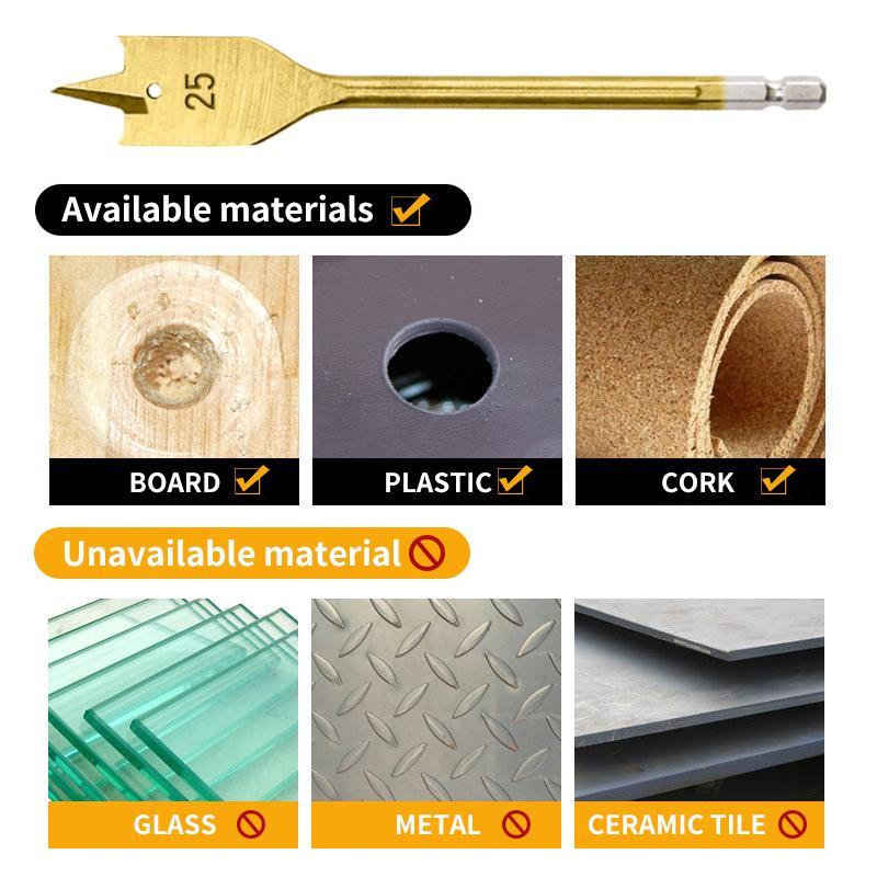 Woodworking Drill Bit Set, High Carbon Steel R Slot Hex Shank Drill Bit with Extension Rod, Professional Hand Tool for Woodworking 7