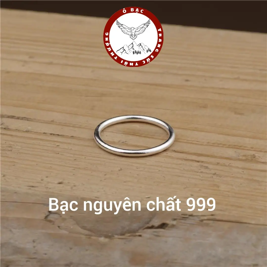 Nhẫn bạc tròn trơn nguyên chất 999
