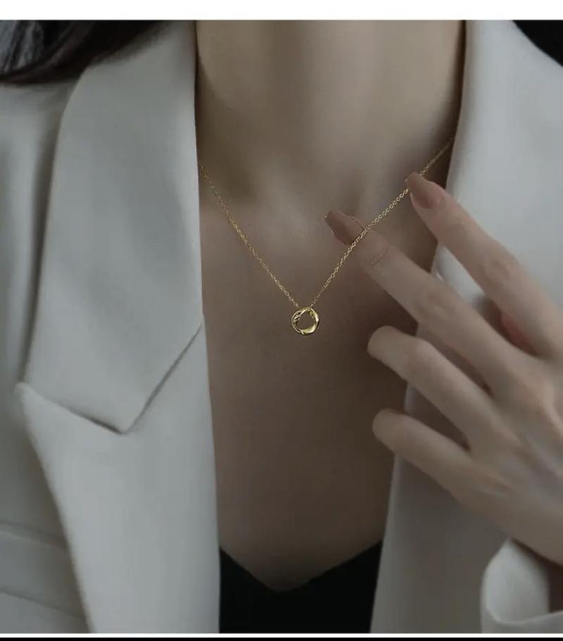 Product Introduction of 2025 Silver Mobius Strip Necklace Female Light Luxury Minority Design High Sense Student Short Necklace 1