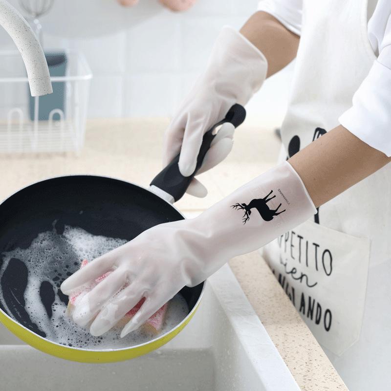 GĂNG TAY CAO SU CON HƯƠU siêu bền siêu dai, đồ dùng phòng bếp, găng tay rửa bát, làm bếp, làm vườn, dọn nhà an toàn siêu bền Rửa Bát Đồng T-Shirts Soft