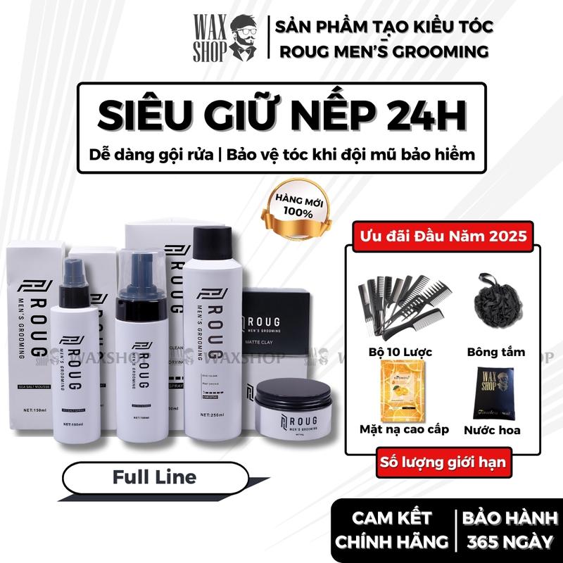  Sáp vuốt tóc nam Roug Matt Clay Matte Clay Roug trắng Roug đen hàng chính hãng gel wax giữ nếp tóc - Waxshop 
