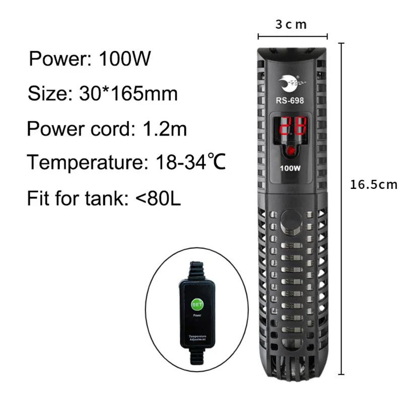 Aquarium Submersible Heater Fish Tank Water Heating Rod Constant Aquarium Thermostat Temperature Control 220-240V 50-500w 7