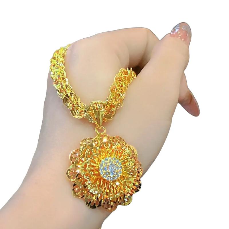  Dây phụng to 10li + mặt hoa cắt laze sang xịn Titan Dây Chuyền Trang Sức 