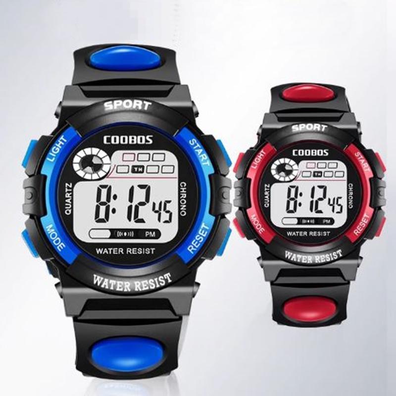 Đồng Hồ Trẻ Em - Đồng Hồ Bé Trai & Bé Gái Điện Tử Chính Hãng COOBOS Có Đèn LED 7 Màu