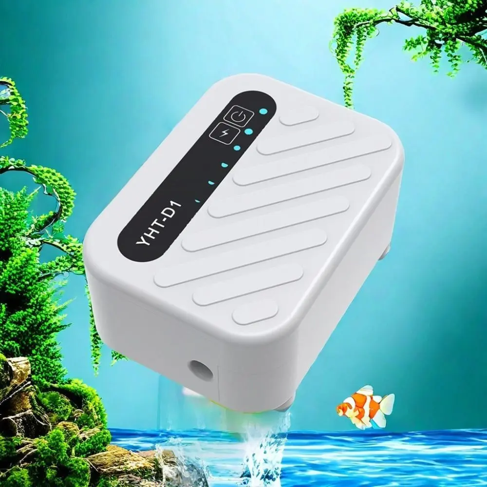 Aquarium Accessories Mini Aquarium Oxygen Air Pump USB Rechargeable Ultra Silent Fish Tank Oxygen Pump Super Silent Portable Fishing Oxygenator Household