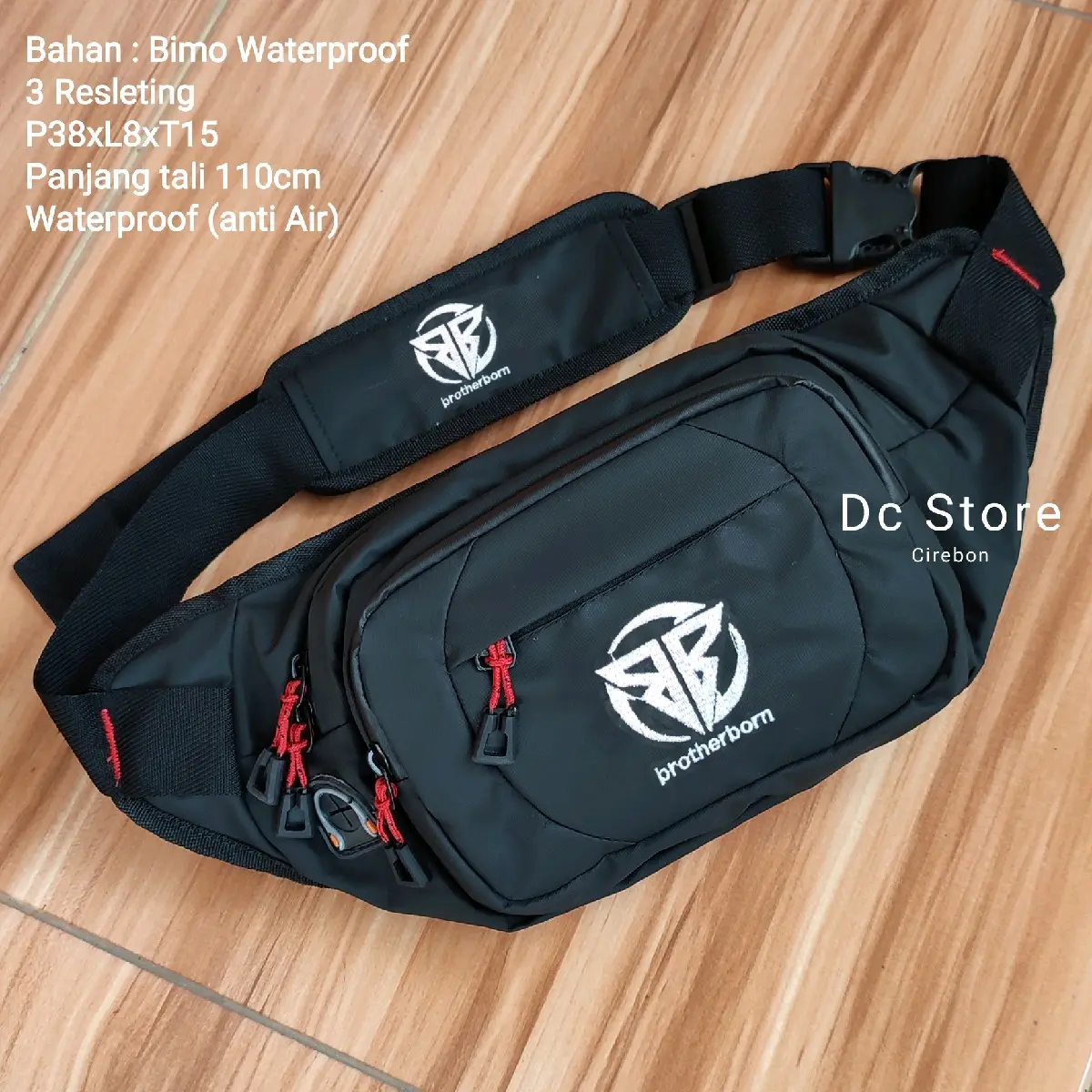 BROTHERBORN TAS WAIST BAG PRIA ANTI AIR RESLETING WATERPROOF
