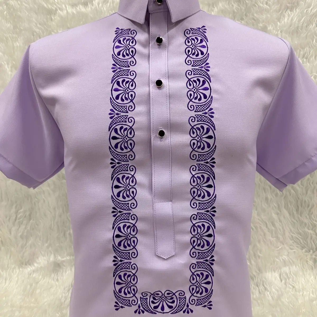 Polo Barong Miyaki Fabric Menswear Formal