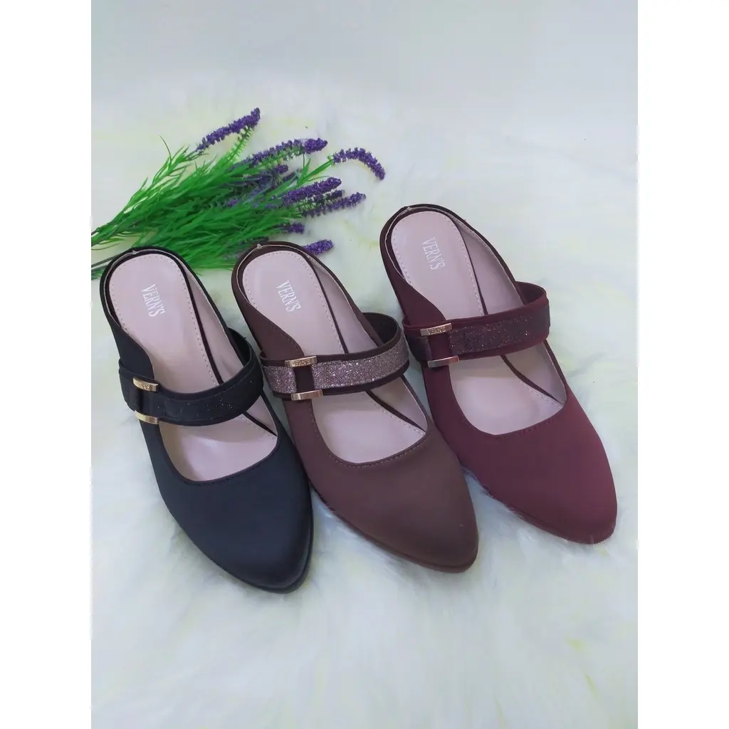 VERN'S Women Fashion Pump Wedges S05086010 RM69.99/kasut perempuan/kasut tinggi selesa/korea fashion/ Very High Heel(above 8 cm) Round Toe Casual