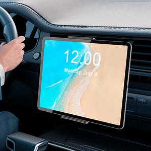 Soporte para tableta y teléfono con ranura para automóvil, soporte para tableta y teléfono de grosor ajustable para automóvil, compatible con tableta y teléfono de con 4.7-12 pulgadas