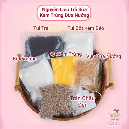 Trà sữa kem trứng mix vụng dừa nướng nguyên liệu nấu 20-25 ly Bếp Của Mẹ ONICI 2