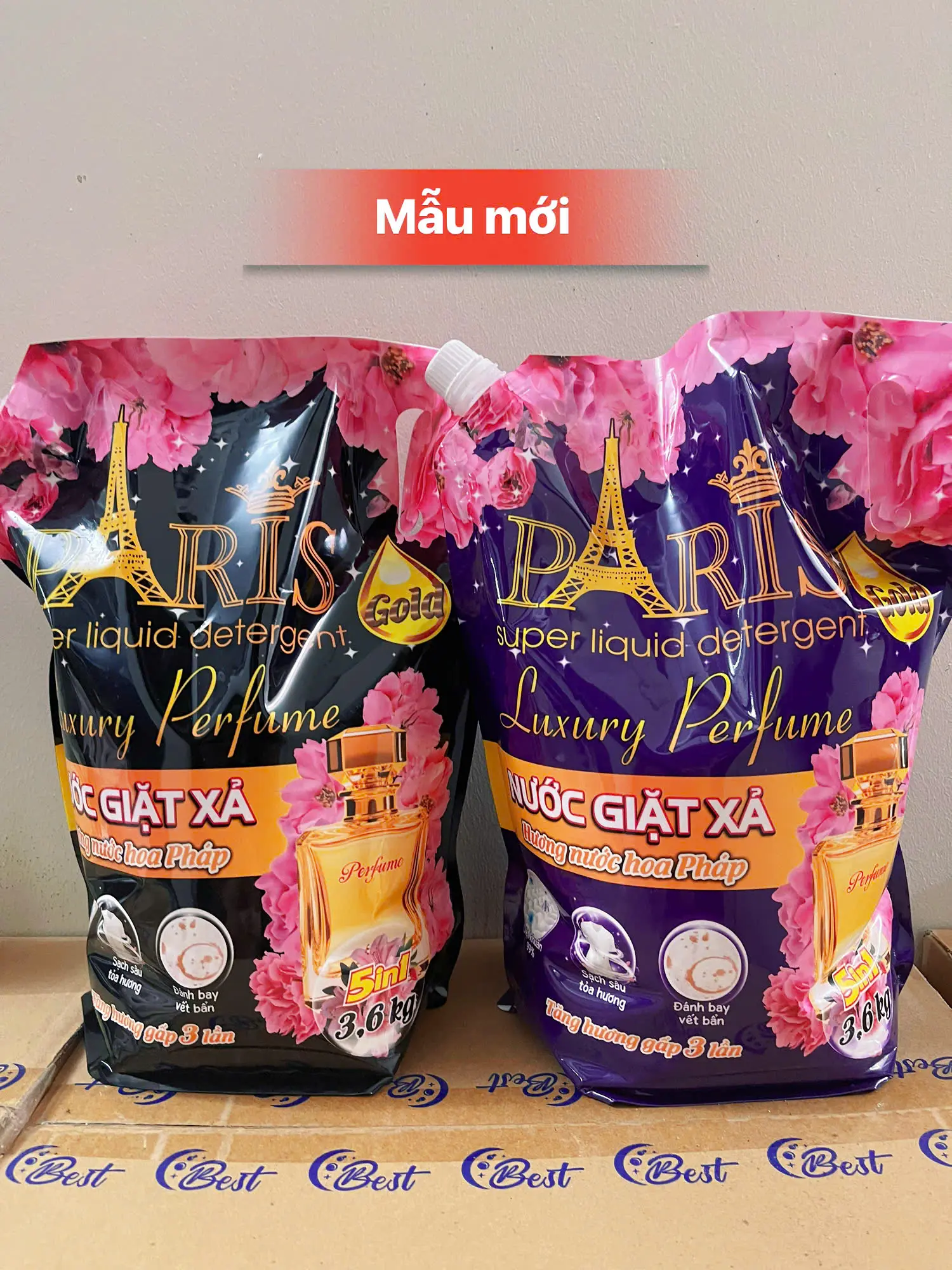 sỉ túi 3,6KG nước giặt xả PARIS đậm dặc, giặt sạch, an toàn không hại da tay