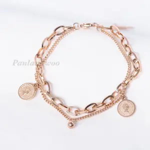 Panlandwoo - Gelang Tangan Stainless Wanita Elizabeth Adjustable Bracelets