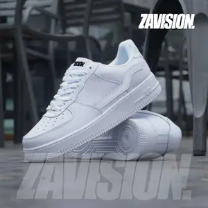 ZAVISION sepatu sneakers pria wanita sneakers full putih 37-44 original Z 06 Shoes Casual Olahraga Kerja