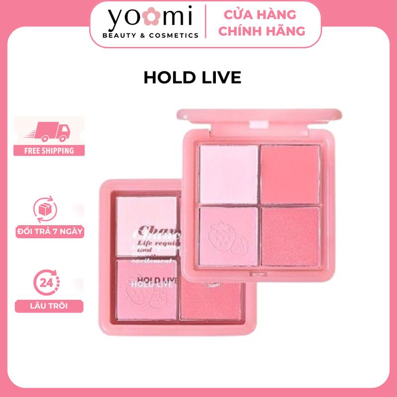 [HOLD LIVE] Bảng Phấn Má Hồng Hold Live 4 ô Chance On (HL707) Trang Điểm Tạo Hiệu Ứng Tự Nhiên Cosmetic Mỹ Phẩm Nữ chính hãng Women phấn  má foreverkey missha  cotton blush má  hồng đào hold live  má kem phấn  má lạnh tone