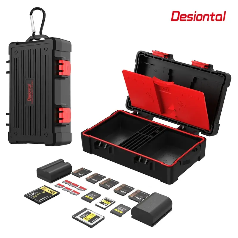 Desiontal E16 camera battery & memory card cases-shock-proof, waterproof, dust-proof, easy to carry