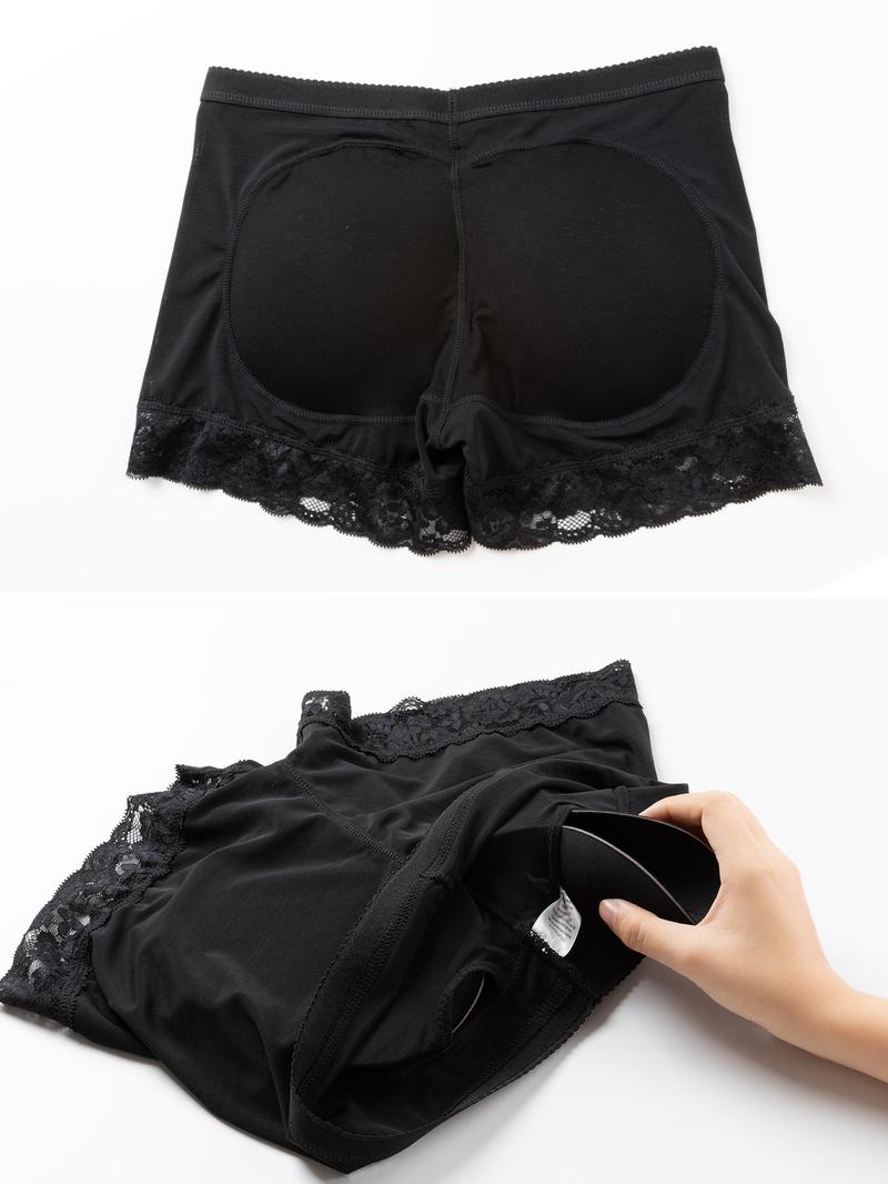Product Introduction of Women's Contrast Lace Low Waist Shapewear Panty, Tummy Control Butt Lifting Shapewear Bottoms, Women's Shapewear for Daily Wear 7